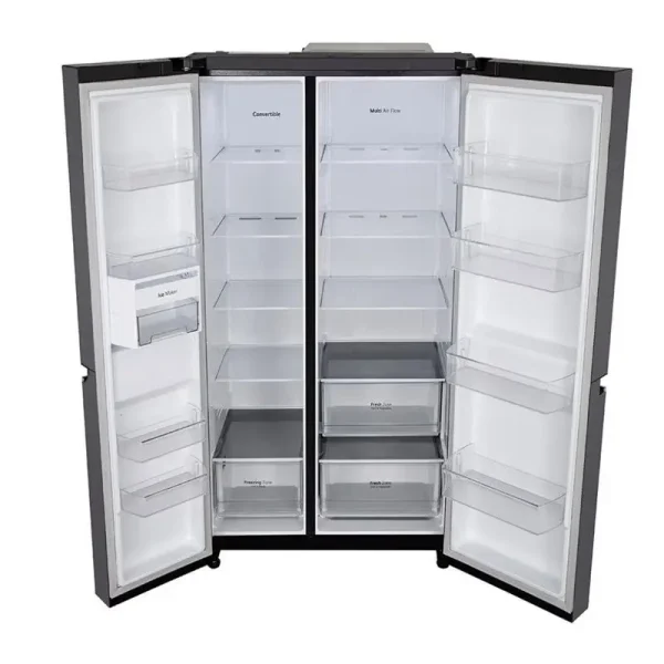 LG SxS Refrigerator 674L (GC-B257KQJW) Matte Black Finish - Image 2