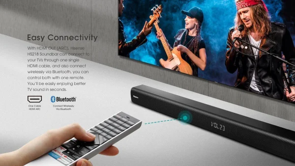 Hisense Soundbar with Subwoofer 200W 2.1CH (HS218) - Image 2