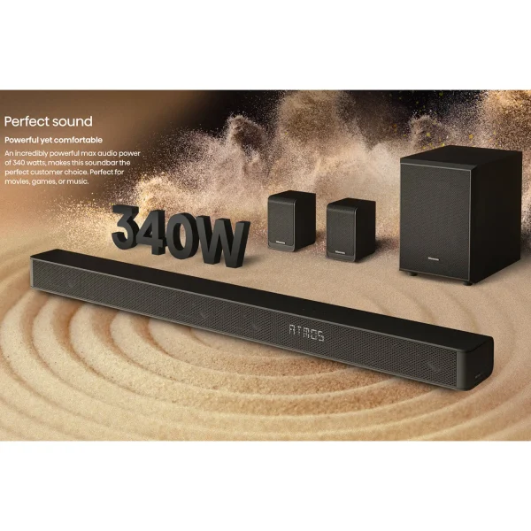 Hisense Soundbar with Subwoofer 280W 3.1CH (AX3100G) - Image 3