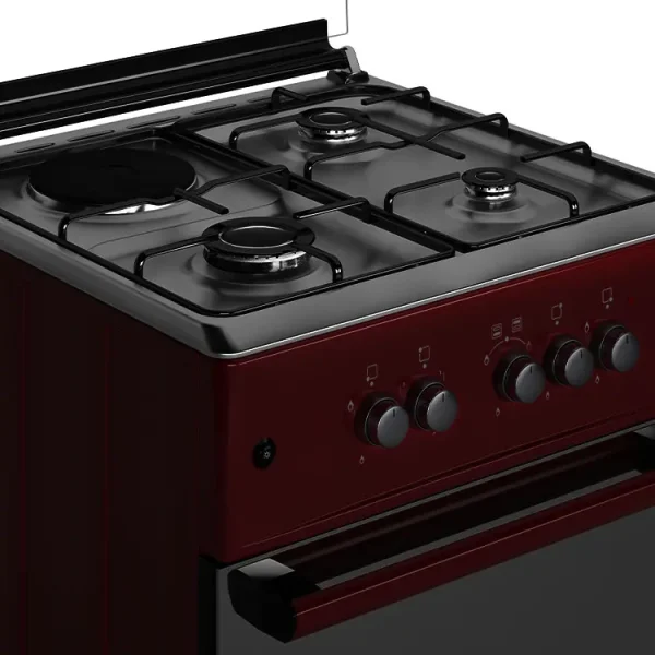 Maxi Gas Cooker 60x60 CM (3+1) Burners Red - Image 2