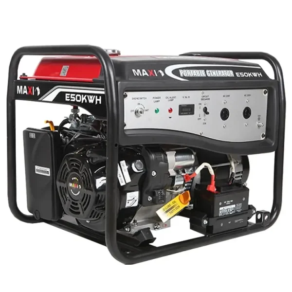 Maxi Generator 6.25kVa | 5.0kW | with Key & Wheels (E50KWH) - Image 2