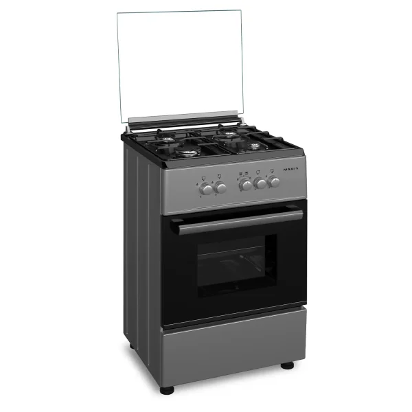 Maxi Gas Cooker 60x60 CM (4) Burners Black & Grey (BASIC) - Image 5
