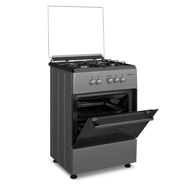 Maxi Gas Cooker 60x60 CM (4) Burners Black & Grey (BASIC) - Image 4