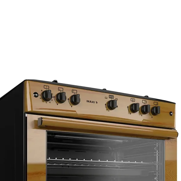 Maxi Gas Cooker 60x90 CM (5) Burners Wood - Image 4